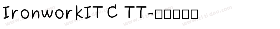 IronworkITC TT字体转换